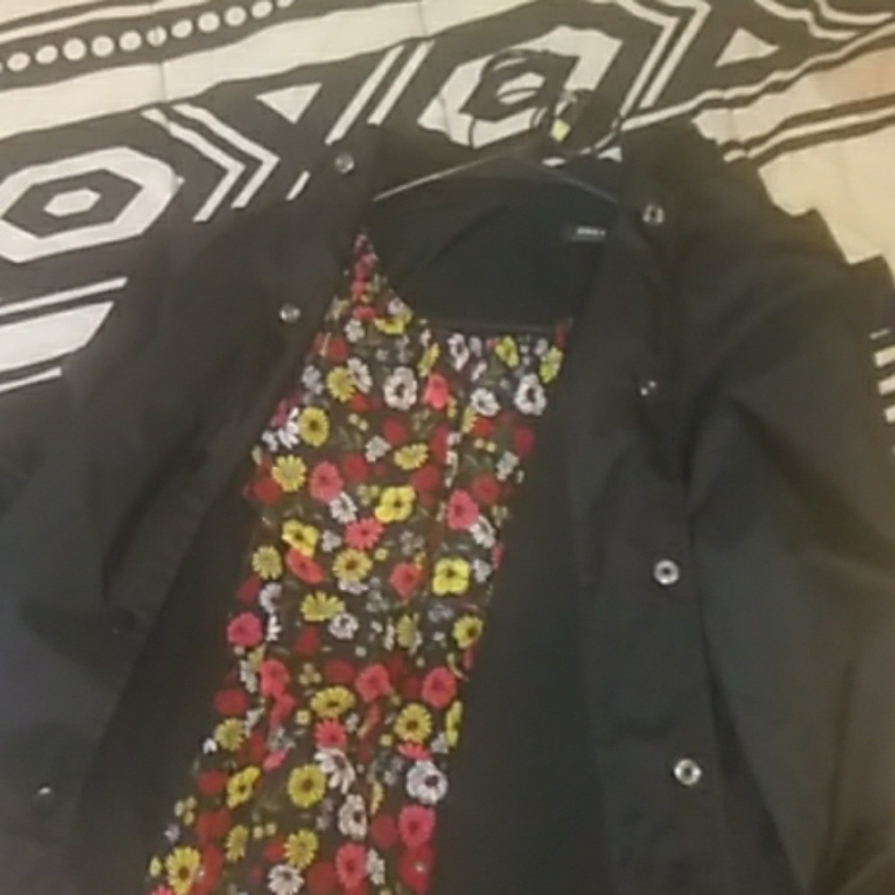 A dress & OBEY jacket